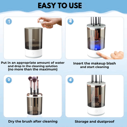 SANROVA™ GlamWash Pro – Automatic Makeup Brush Cleaner