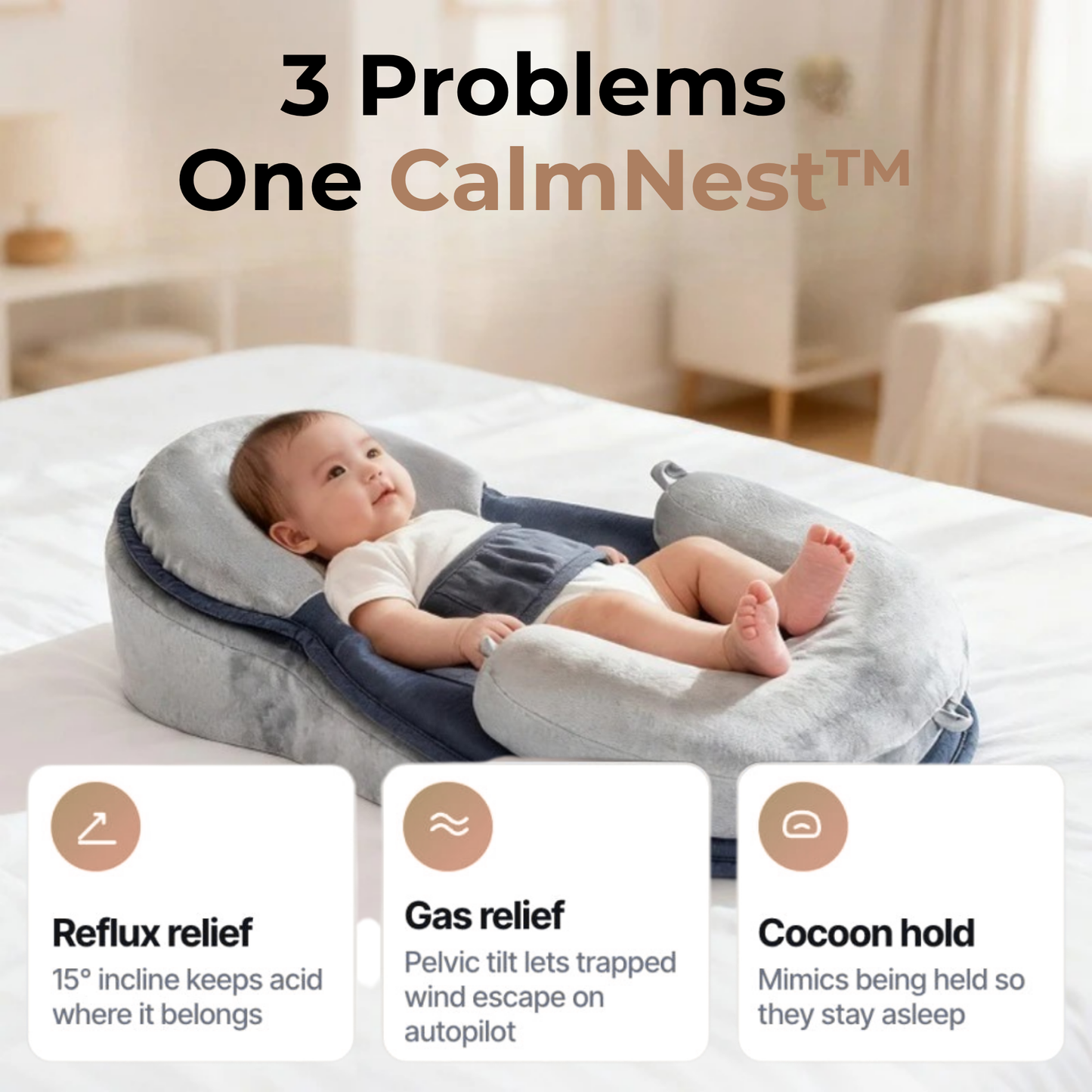 Sanrova CalmNest™ - For Reflux, Colic & Better Sleep