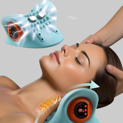 Sanrova™ Deep Relief Cervical Pillow – Heat & Neck Stretch Therapy