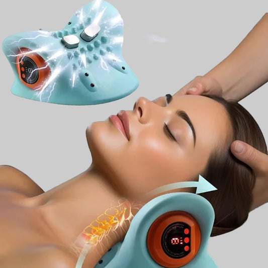 Sanrova™ Deep Relief Cervical Pillow – Heat & Neck Stretch Therapy